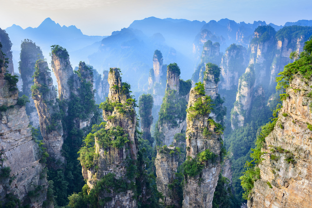 Zhangjiajie National Forest Park, Zhangjiajie, China. 