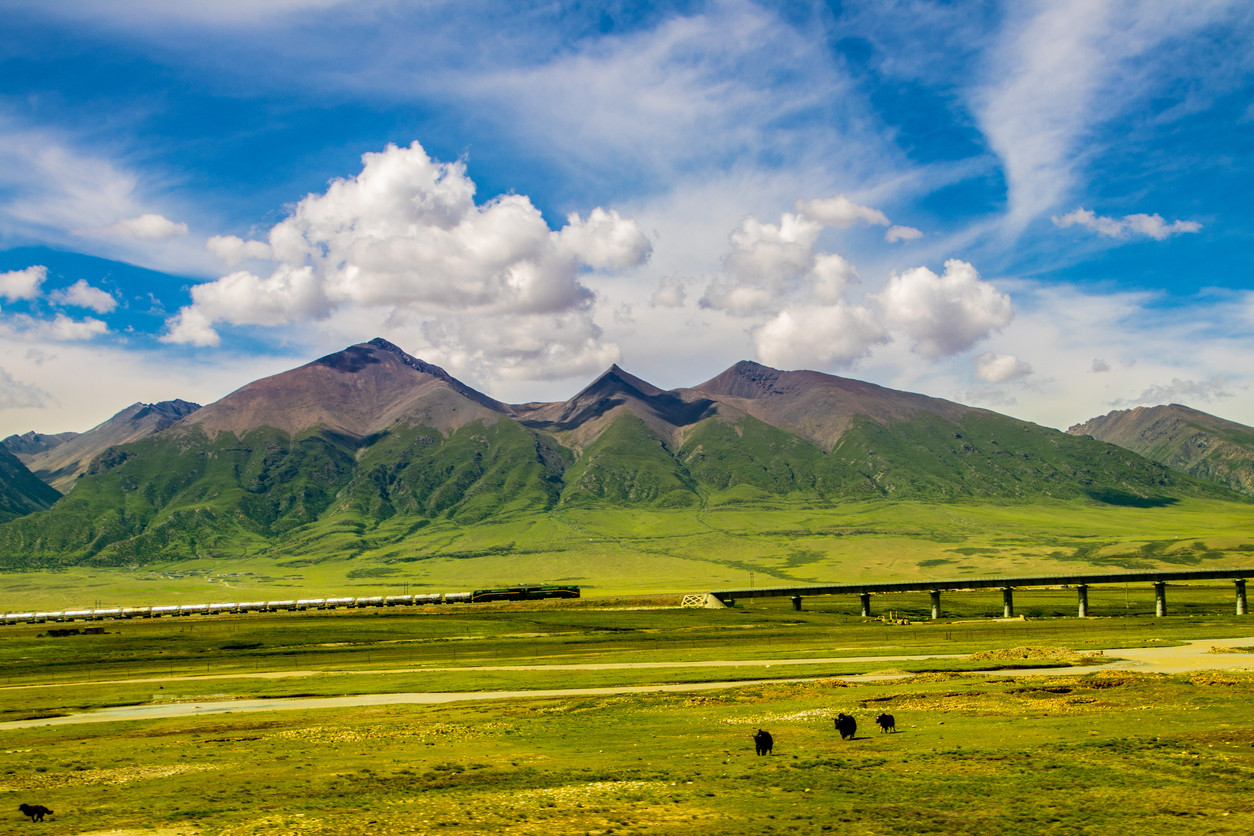 Qinghai-Tibet railway, China.