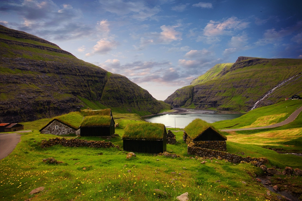 Saksun, Stremnoy island, Faroe Islands, Denmark.