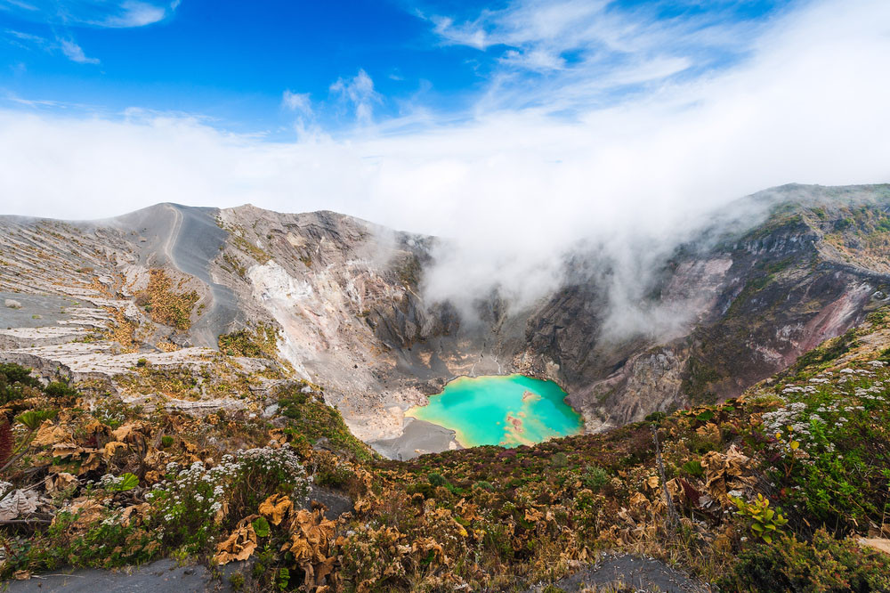 Emerald lake at Irazú Volcano, Costa Rica