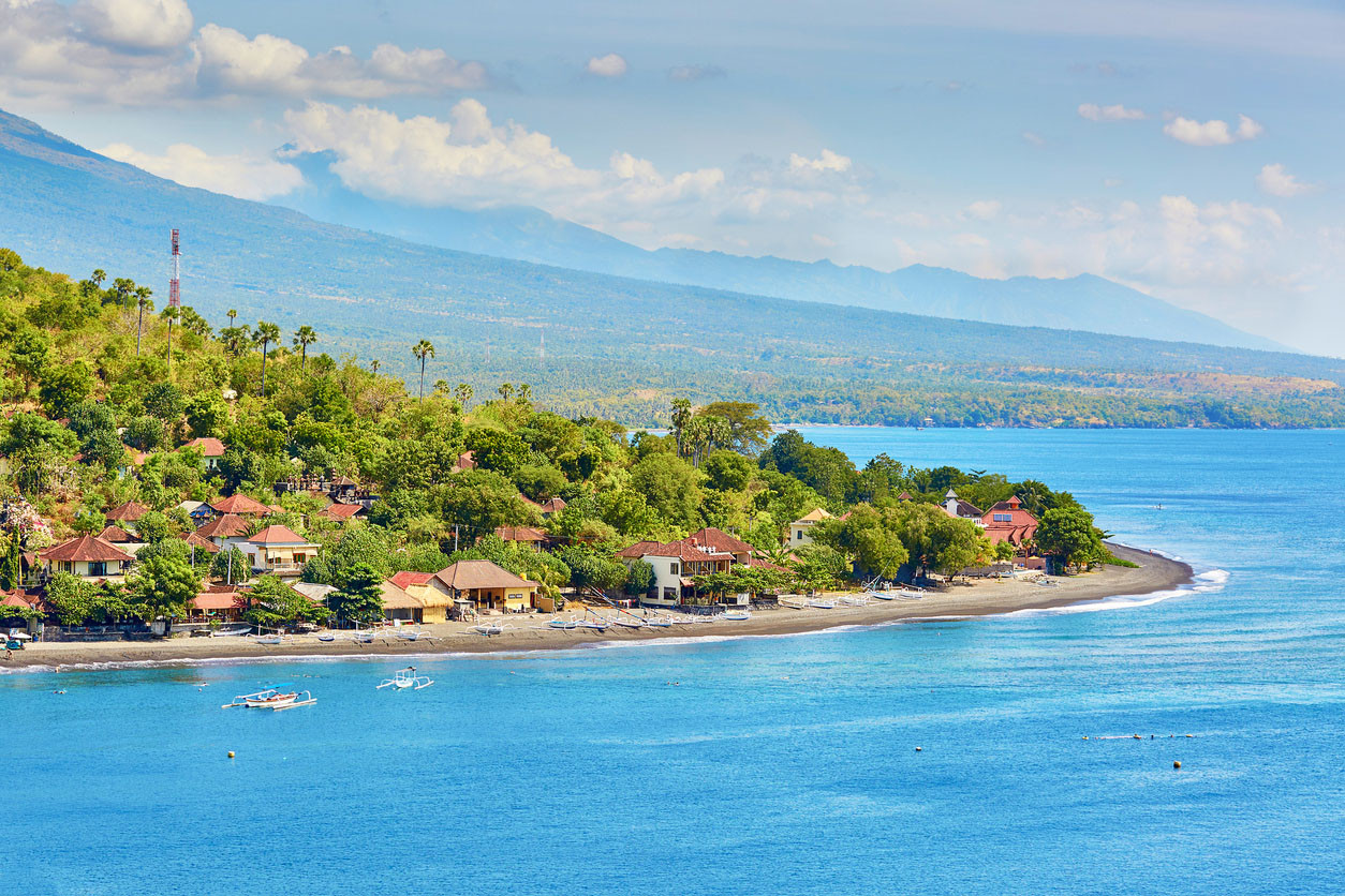 Sleepy Amed Beach, Bali, Indonesia.