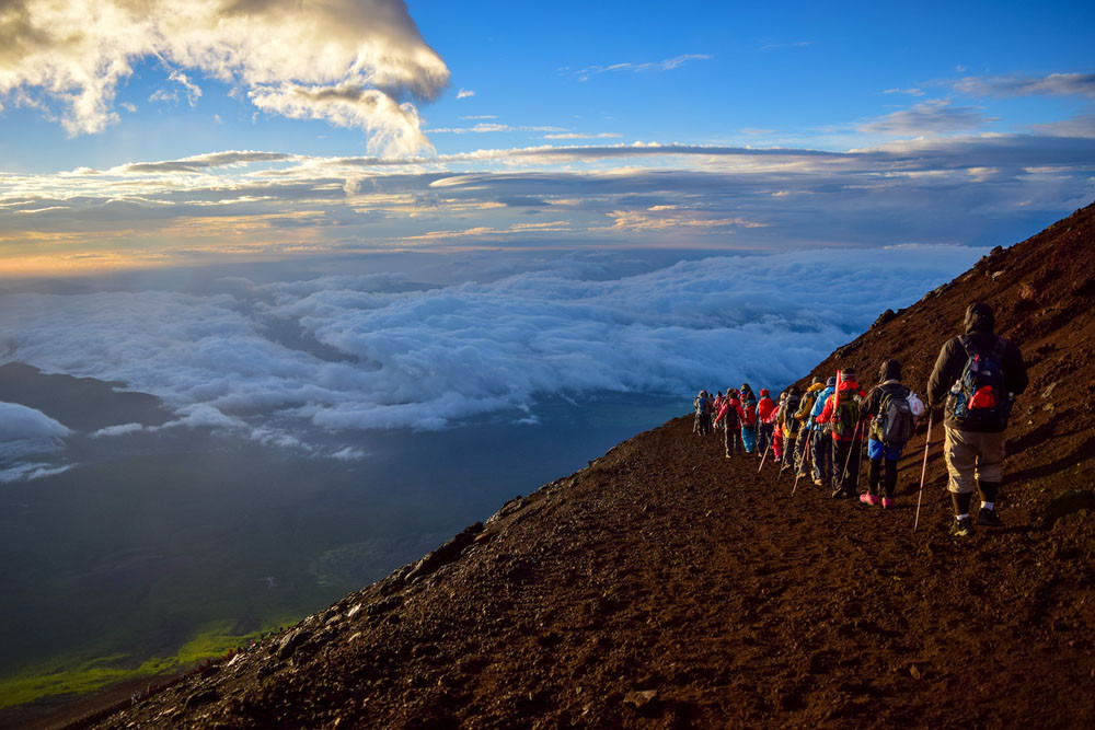 Views from the climb, Mt Fuji, Japan.