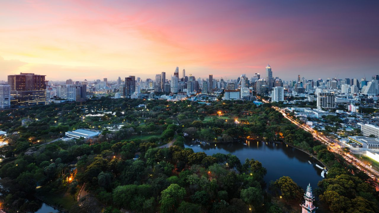 Green lungs of Bangkok, Thailand. 