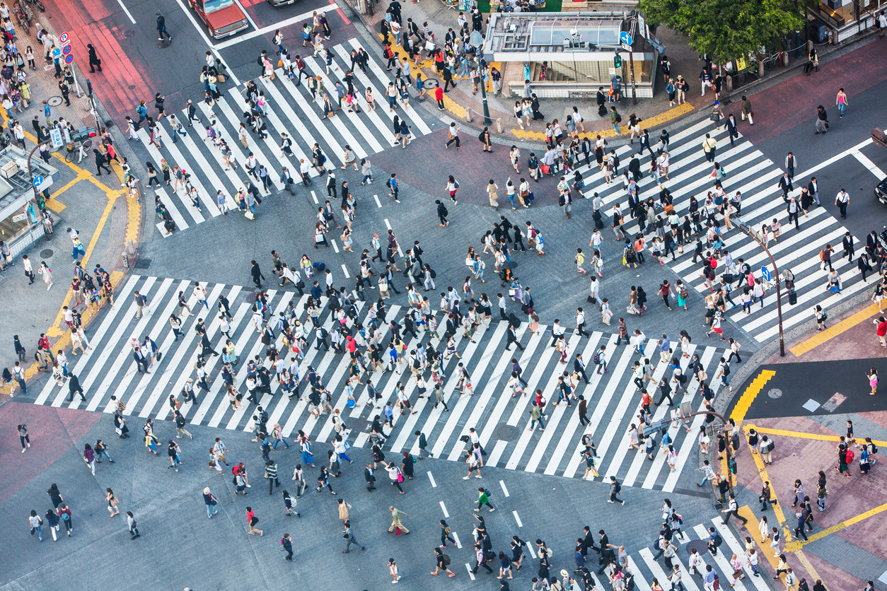 Shibuya Crossing, Tokyo, Japan.